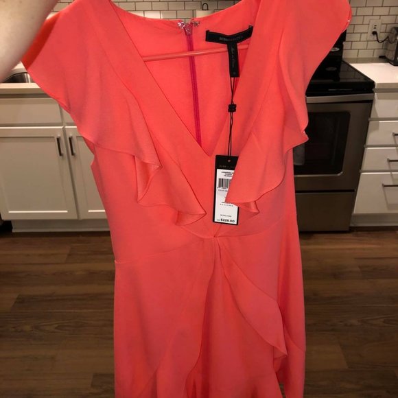 BCBG Eleeza Coral Mini Dress Size 0 NWT Revolve - Picture 4 of 5